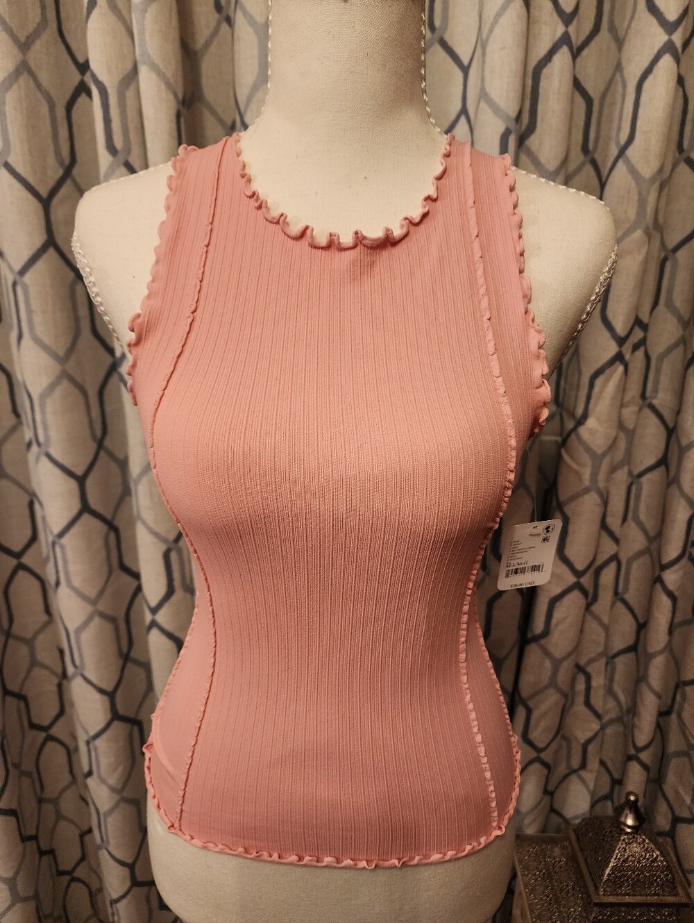NWT Free People Better This Way Tank Top Blushing Coral Medium Pink XS/S